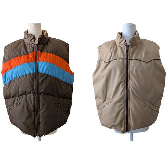 Windbreaker 1980's Reversible Down Vest - Picture 1 of 13